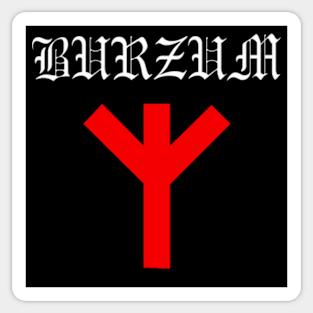 Burzum Algiz Life Rune | Black Metal Sticker